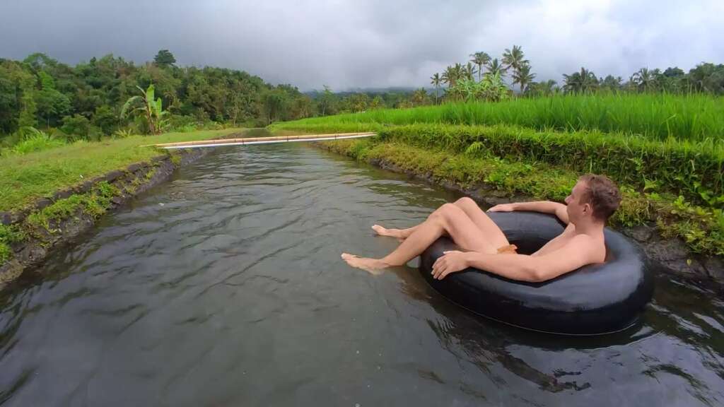 Relax and float away at Babahan Crystal Water. River Tubing in Bali