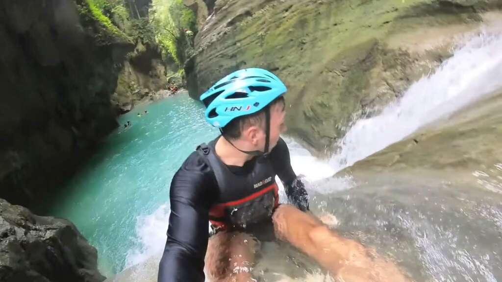 Kawasan Falls Canyoneering sliding adventure