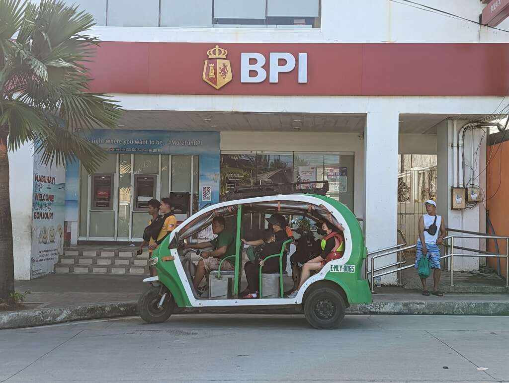 Electric tricycle in Boracay driving passaengers