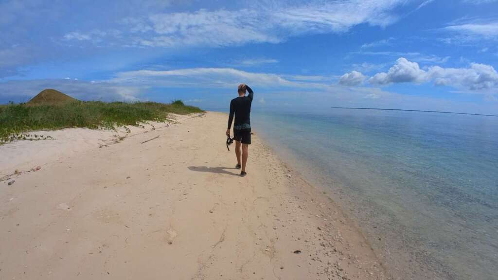 Walking on the beach