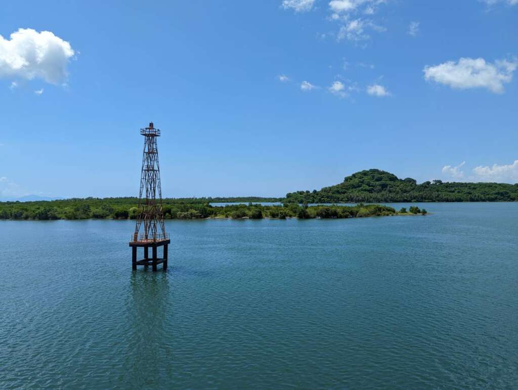 Arriving at Lombok port.