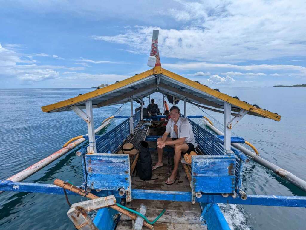 Our boat to the island